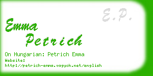 emma petrich business card